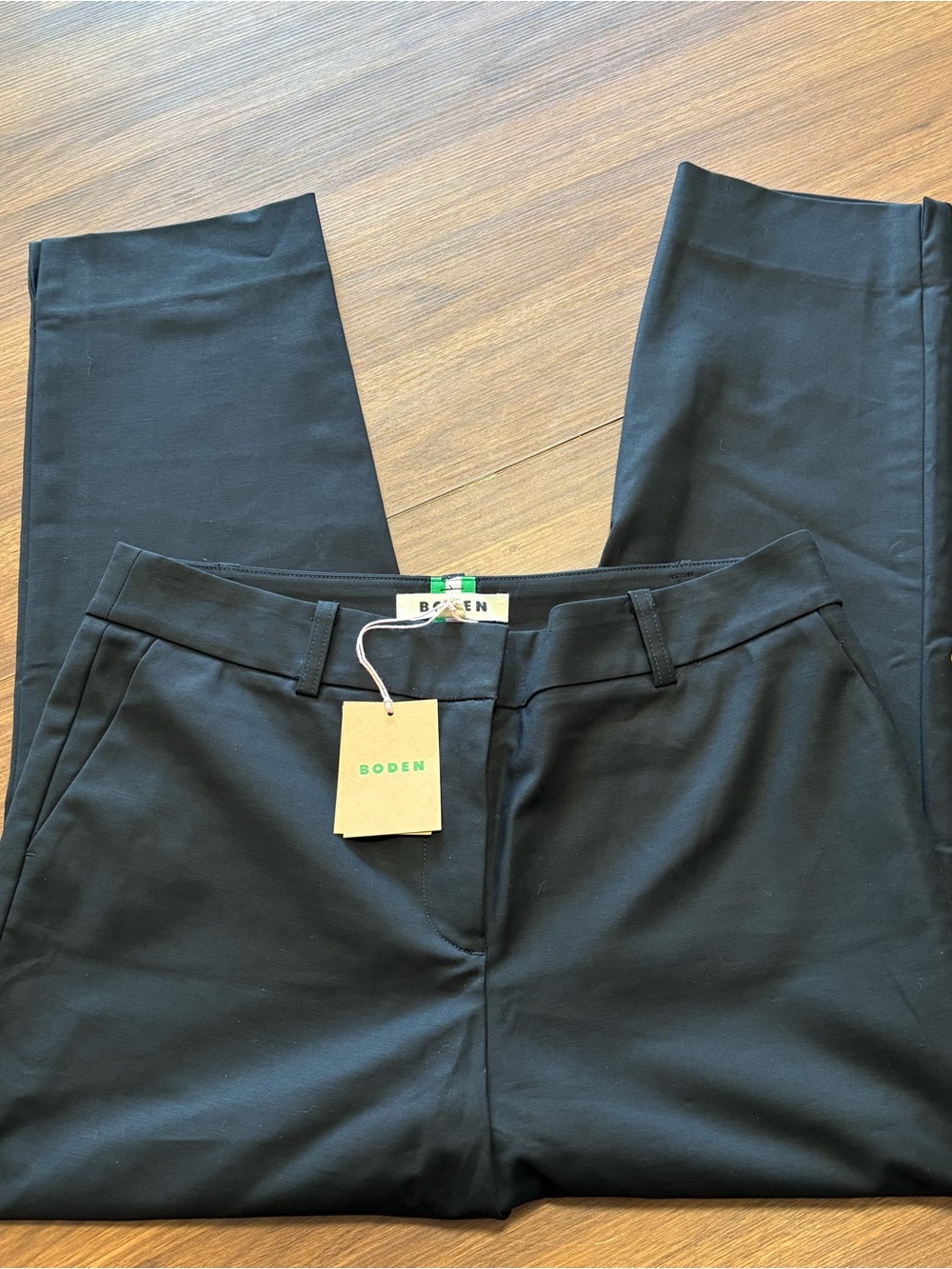 Boden Black Cotton Ankle Pant NEW 8P